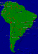 Amerika-Süd Städte + Grenzen 703x1000